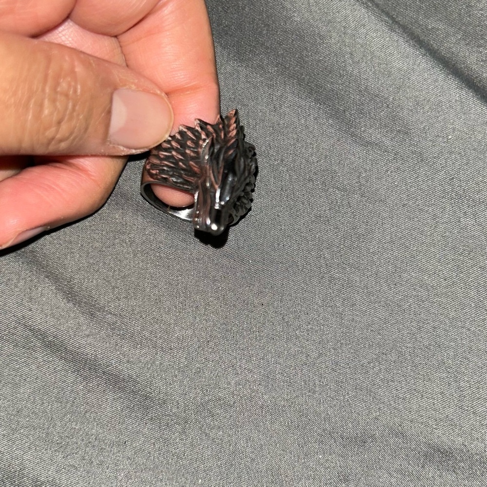 Silver Wolf Ring - image 4